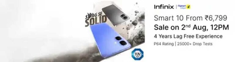 Infinix Smart 10 Launched in India with 120Hz Display, Android 15, and Onl6,799 INR