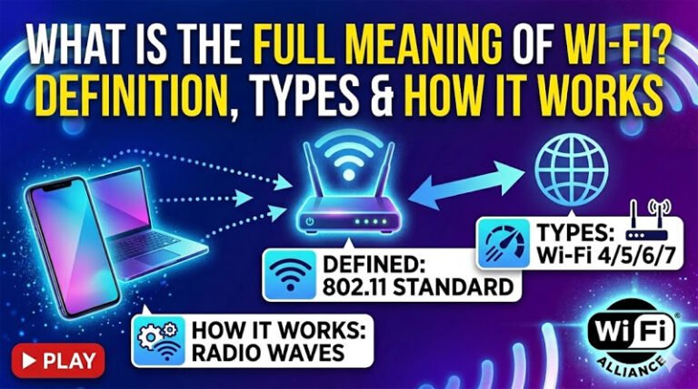 What is the Full Meaning of Wi-Fi? Definition, Types, Frequency Bands & How It Works
